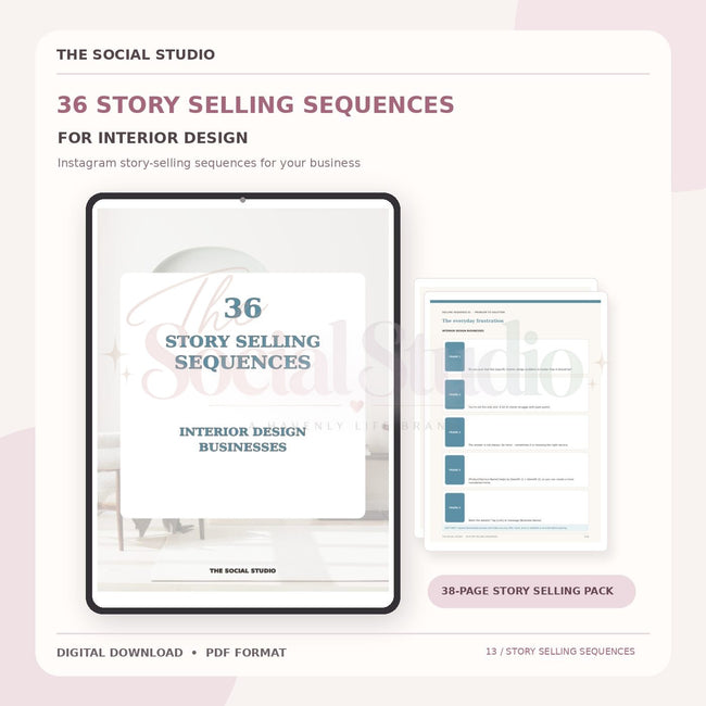 Interior Designers – Instagram Story Selling Sequences | The Social Studio