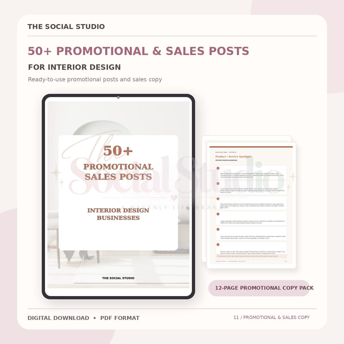 Interior Designers – Promotional & Sales Post Templates | The Social Studio