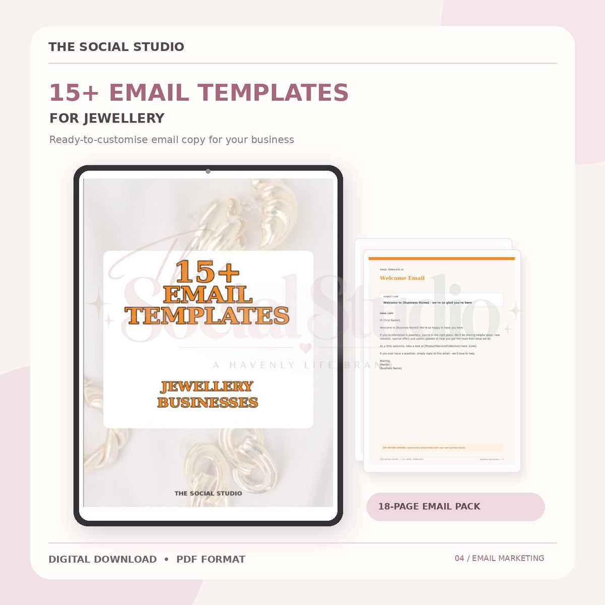 Jewellery – Email Templates Pack | The Social Studio