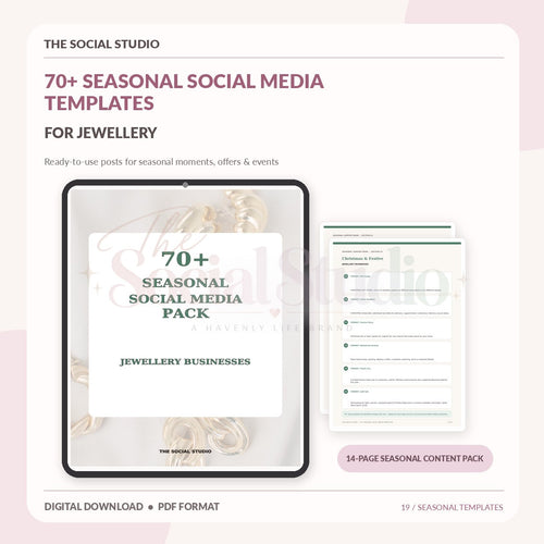 Jewellery – Seasonal Social Media Pack | The Social Studio