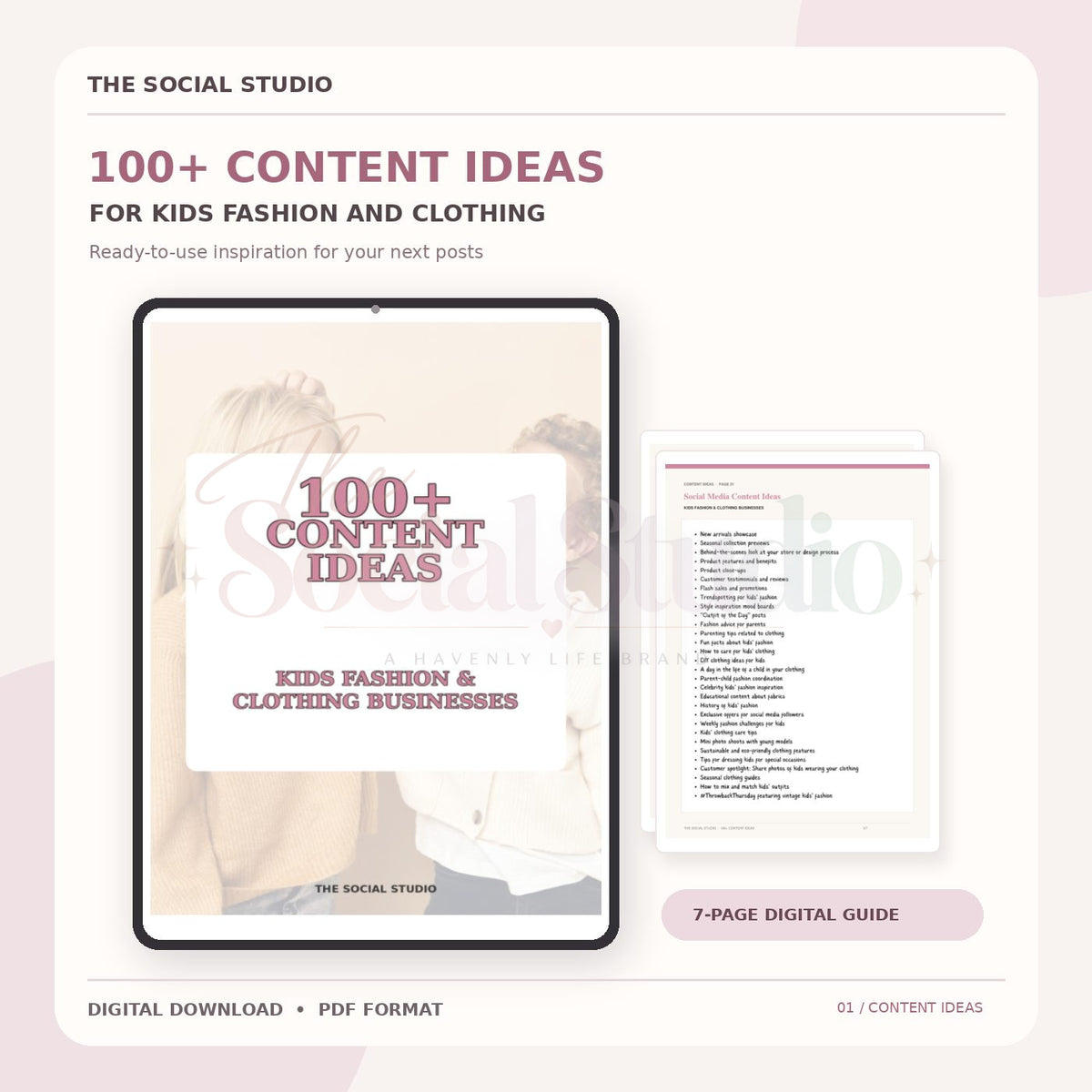 Kids Fashion & Clothing – Content Ideas Pack | The Social Studio