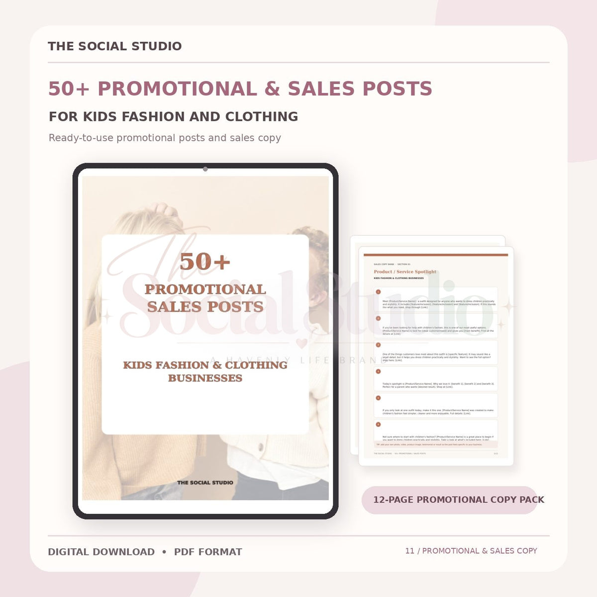 Kids Fashion & Clothing – Promotional & Sales Post Templates | The Social Studio