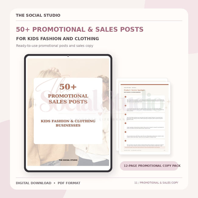 Kids Fashion & Clothing – Promotional & Sales Post Templates | The Social Studio