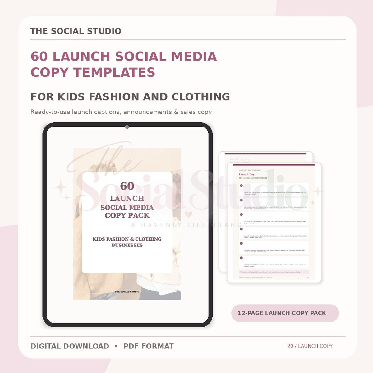 Kids Fashion & Clothing – Launch Social Media Copy Pack | The Social Studio