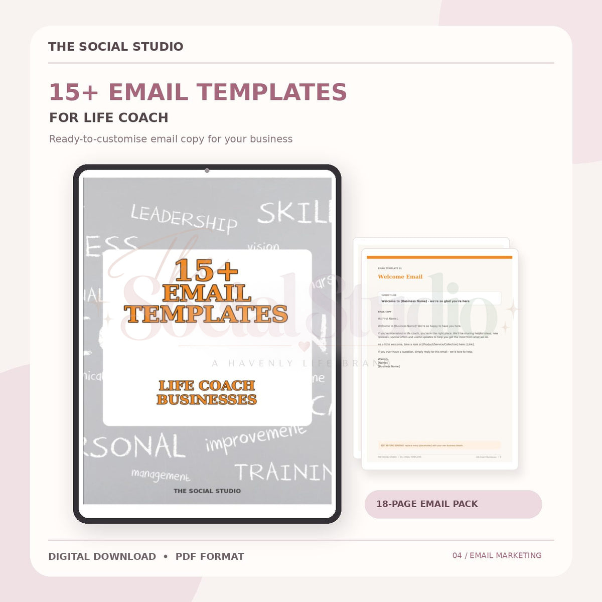 Life Coach – Email Templates Pack | The Social Studio