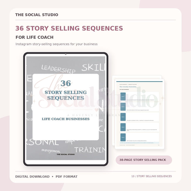 Life Coach – Instagram Story Selling Sequences | The Social Studio