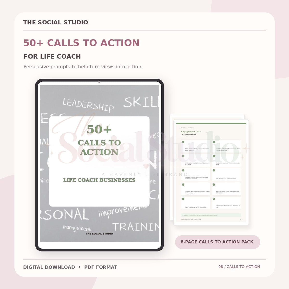 Life Coach – Calls to Action Pack | The Social Studio