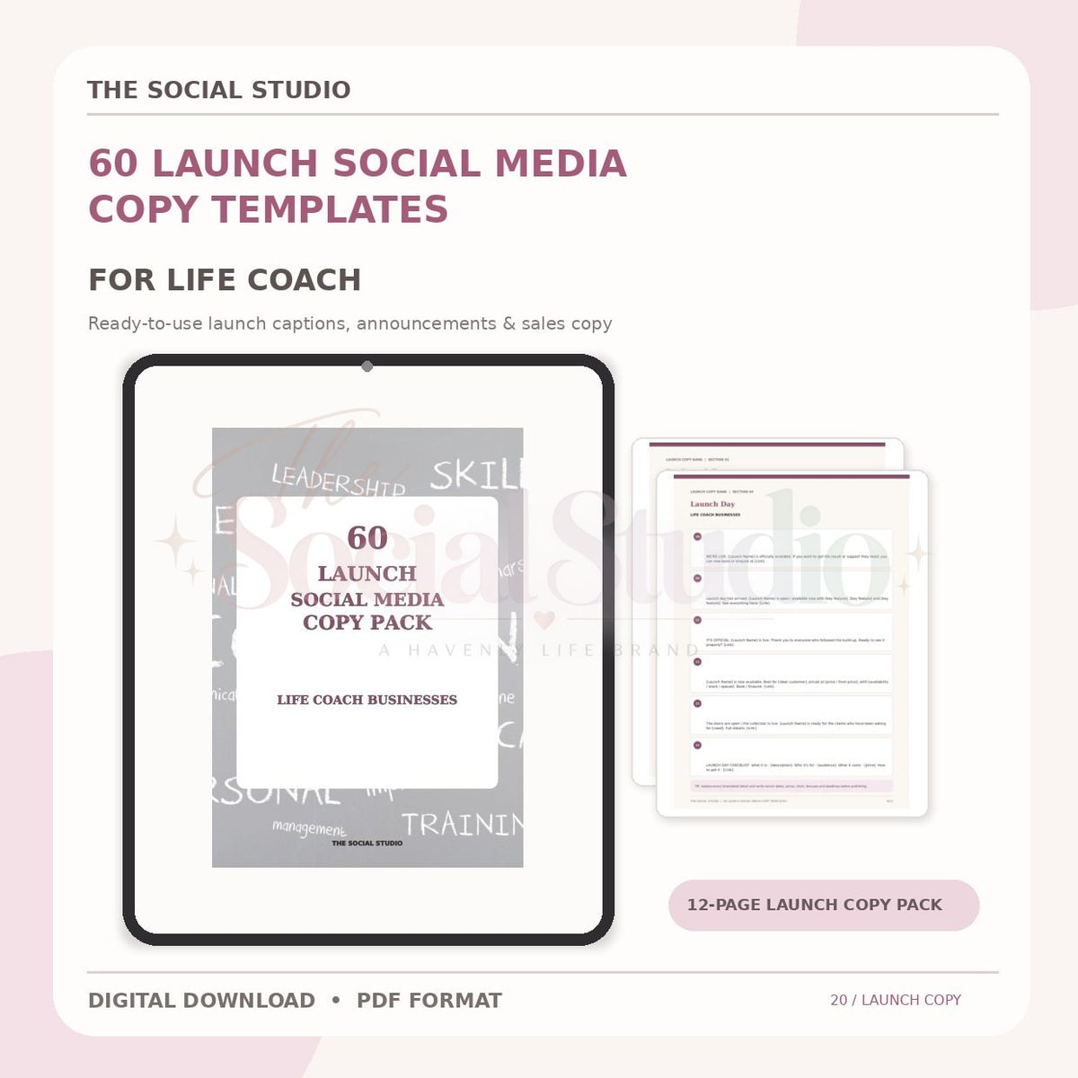 Life Coach – Launch Social Media Copy Pack | The Social Studio