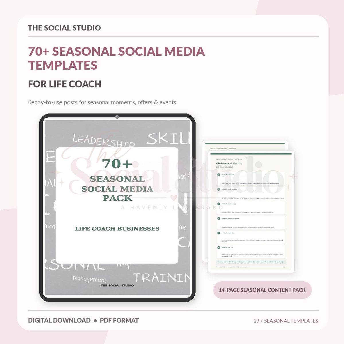 Life Coach – Seasonal Social Media Pack | The Social Studio