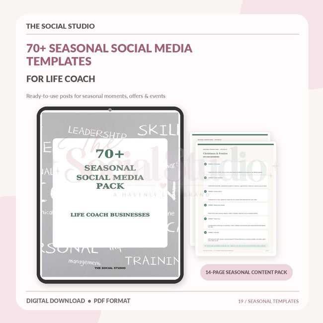 Life Coach – Seasonal Social Media Pack | The Social Studio