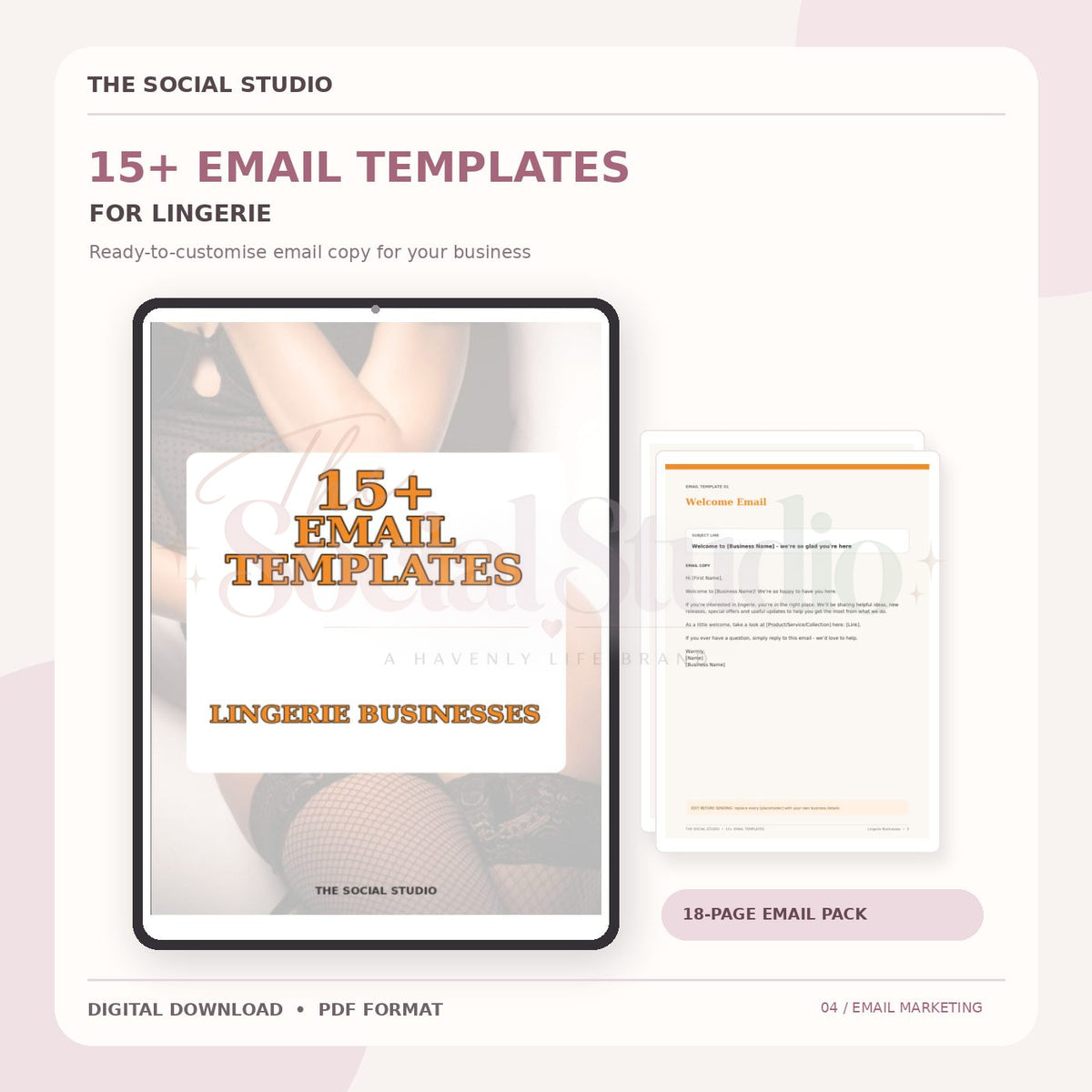 Lingerie – Email Templates Pack | The Social Studio