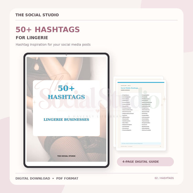 Lingerie – Hashtag Pack | The Social Studio