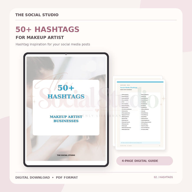 Makeup Artist – Hashtag Pack | The Social Studio