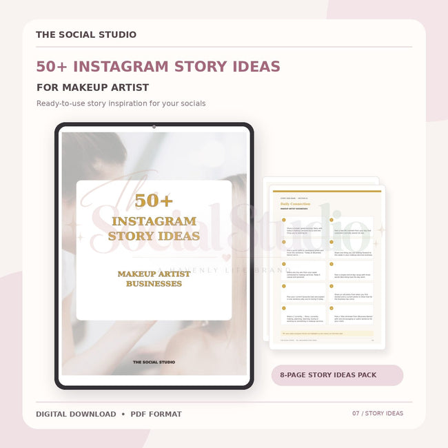 Makeup Artist – Instagram Story Ideas Pack | The Social Studio