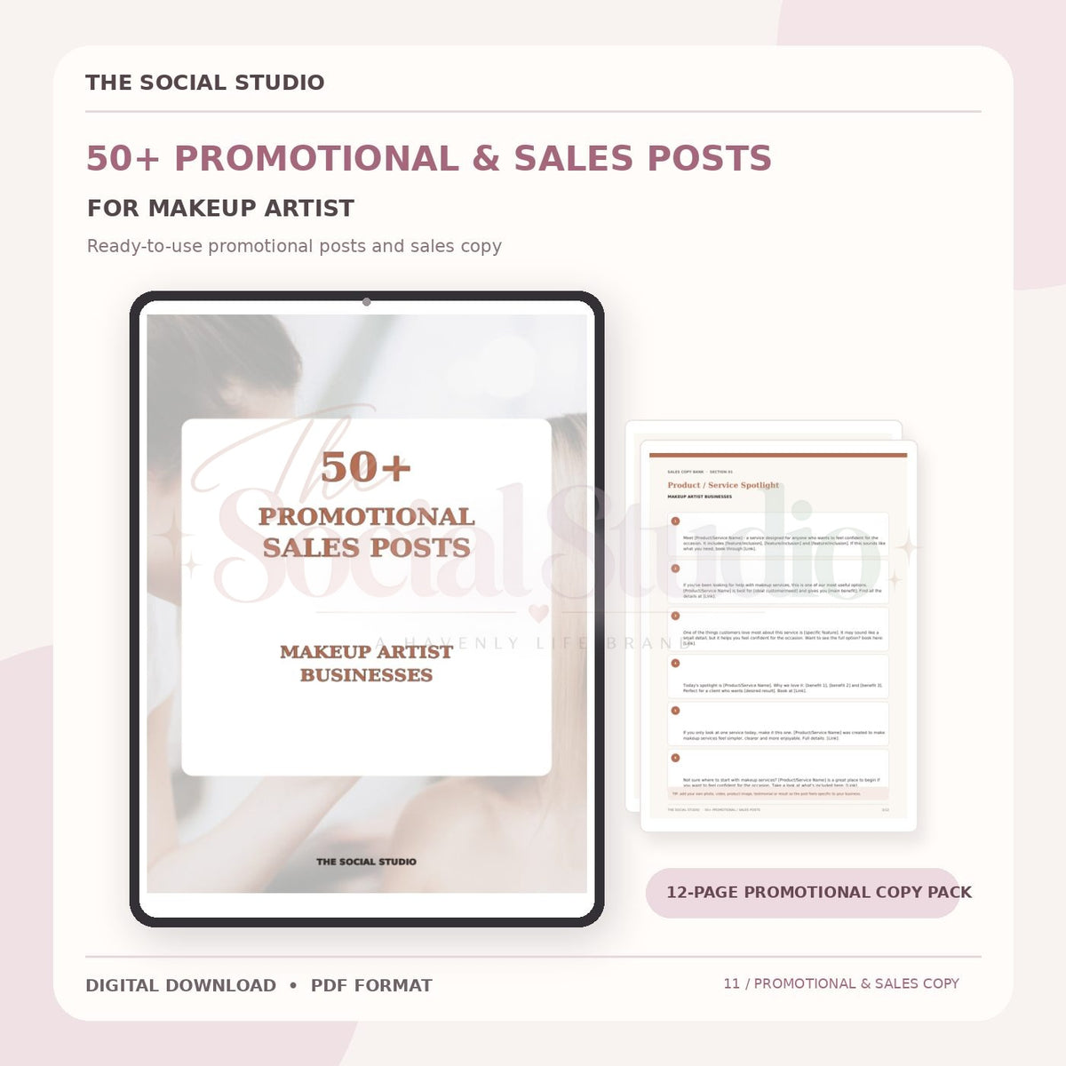 Makeup Artist – Promotional & Sales Post Templates | The Social Studio