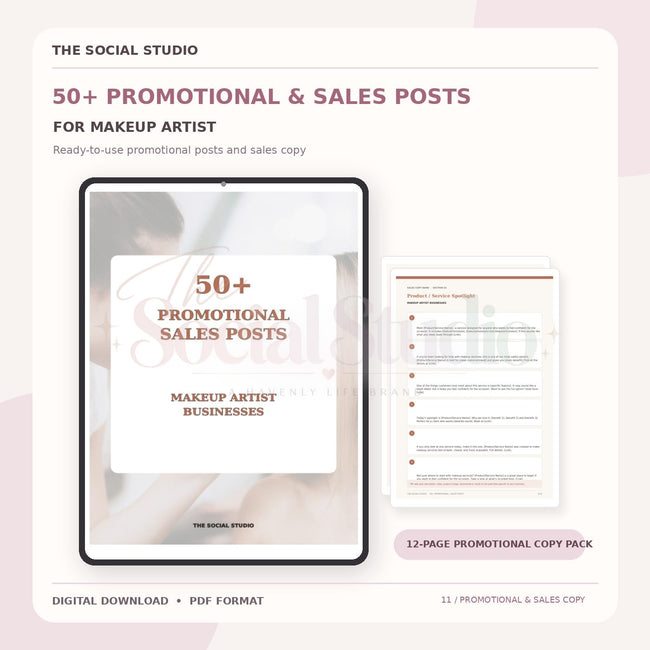 Makeup Artist – Promotional & Sales Post Templates | The Social Studio