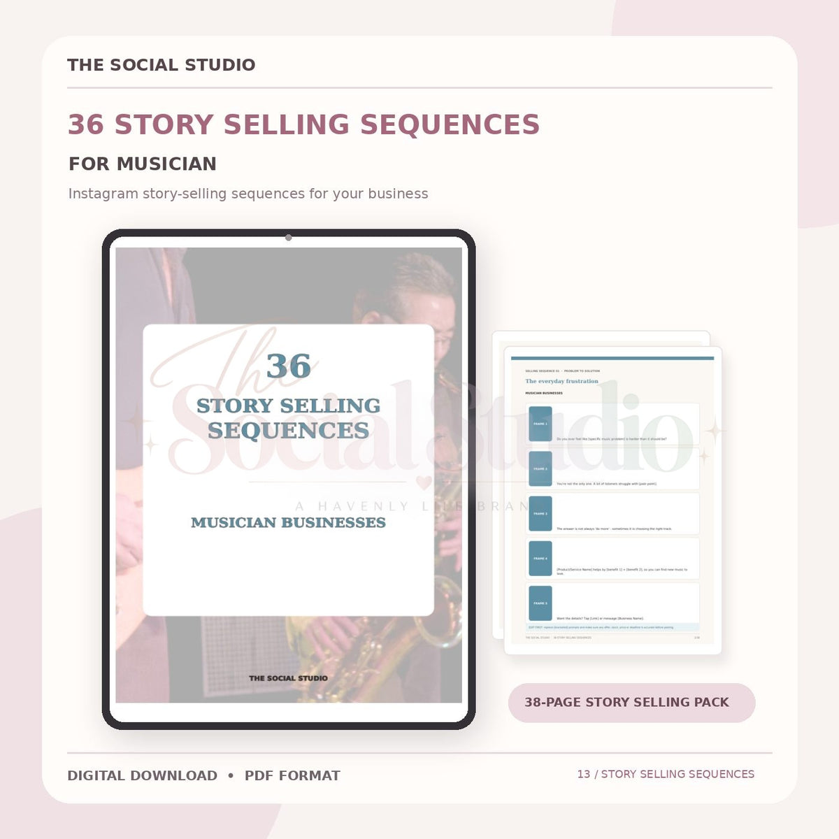 Musicians – Instagram Story Selling Sequences | The Social Studio