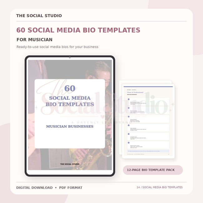 Musicians – Social Media Bio Templates | The Social Studio