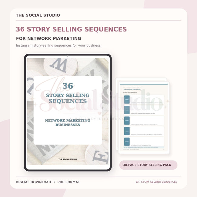 Network Marketing – Instagram Story Selling Sequences | The Social Studio