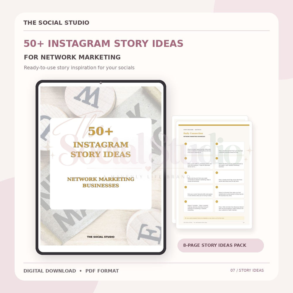 Network Marketing – Instagram Story Ideas Pack | The Social Studio
