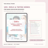 Nurse Education Resources – 100+ Reels & TikTok Hooks