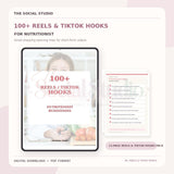 Nutritionists – 100+ Reels & TikTok Hooks