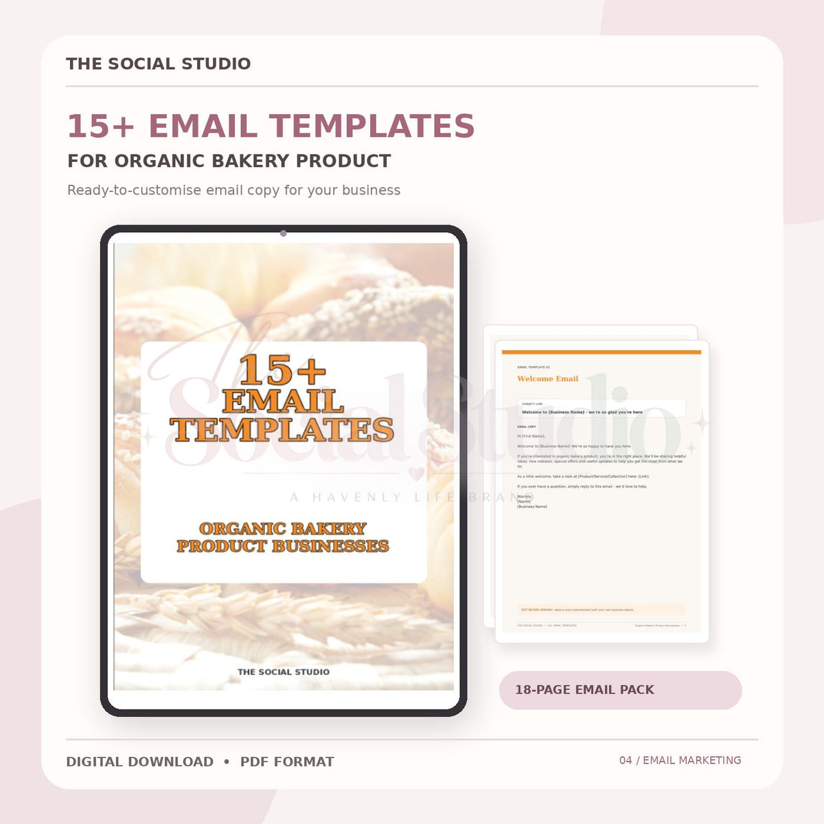 Organic Bakery Products – Email Templates Pack | The Social Studio