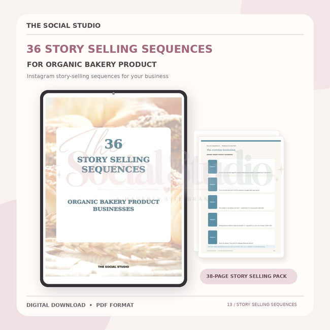 Organic Bakery Products – Instagram Story Selling Sequences | The Social Studio