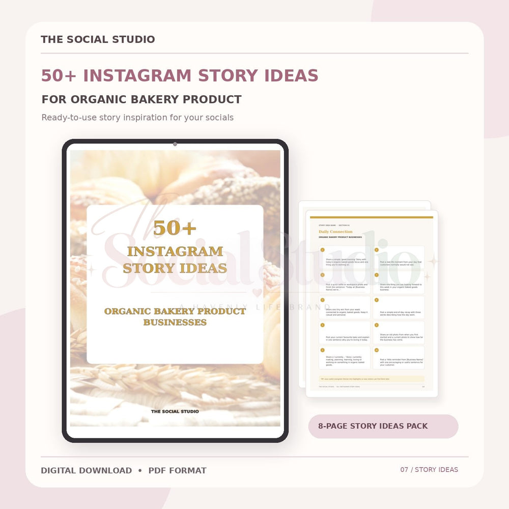 Organic Bakery Products – Instagram Story Ideas Pack | The Social Studio