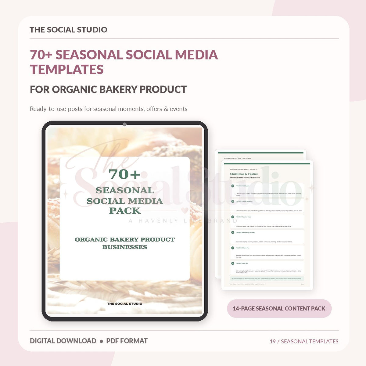 Organic Bakery Products – Seasonal Social Media Pack | The Social Studio
