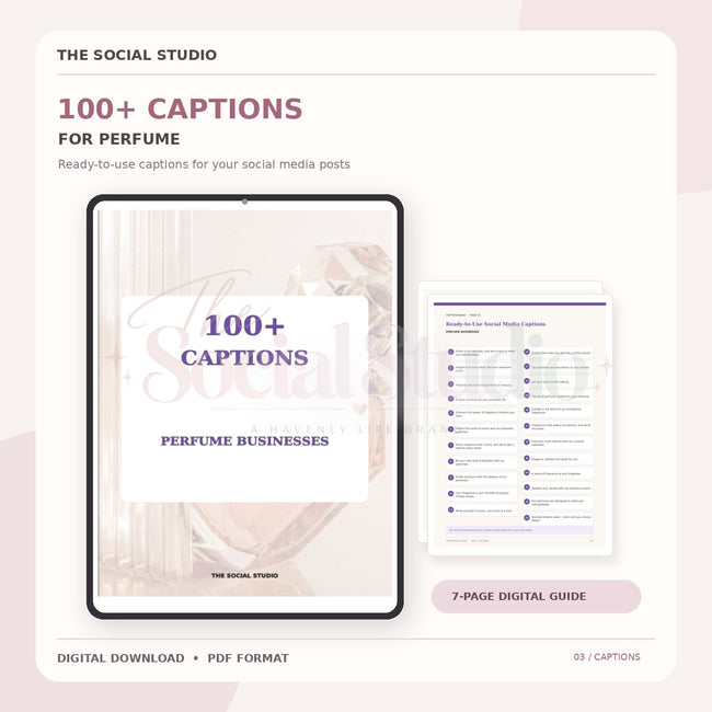 Perfume – Caption Pack | The Social Studio