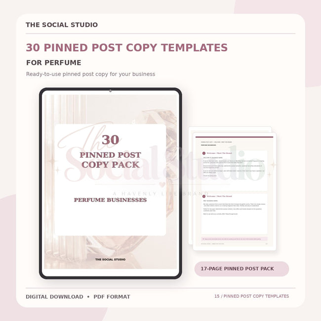 Perfume – Pinned Post Copy Pack | The Social Studio