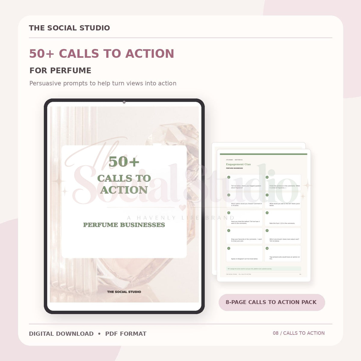 Perfume – Calls to Action Pack | The Social Studio