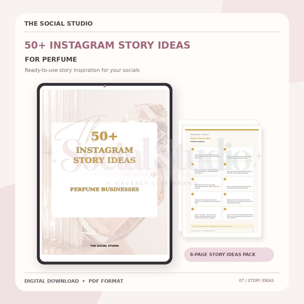 Perfume – Instagram Story Ideas Pack | The Social Studio
