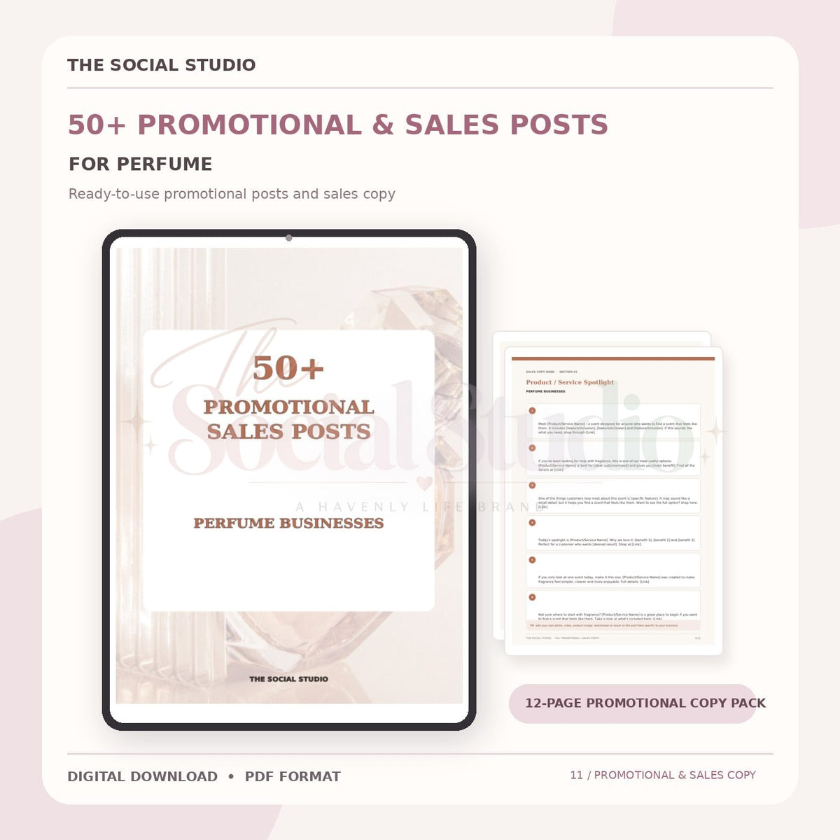 Perfume – Promotional & Sales Post Templates | The Social Studio