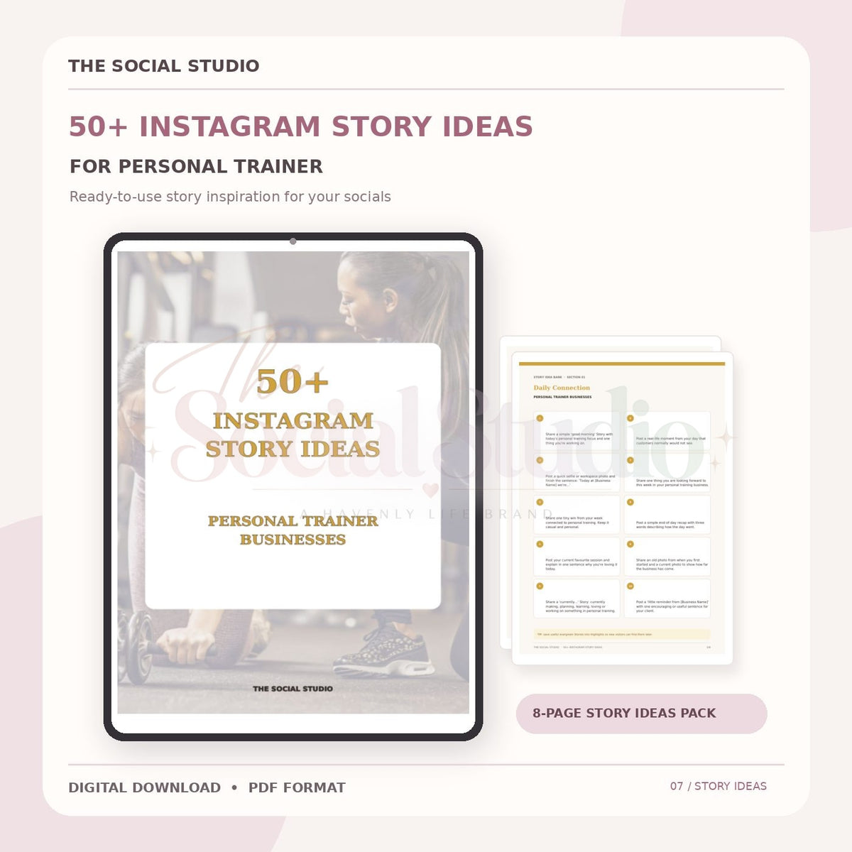 Personal Trainer – Instagram Story Ideas Pack | The Social Studio