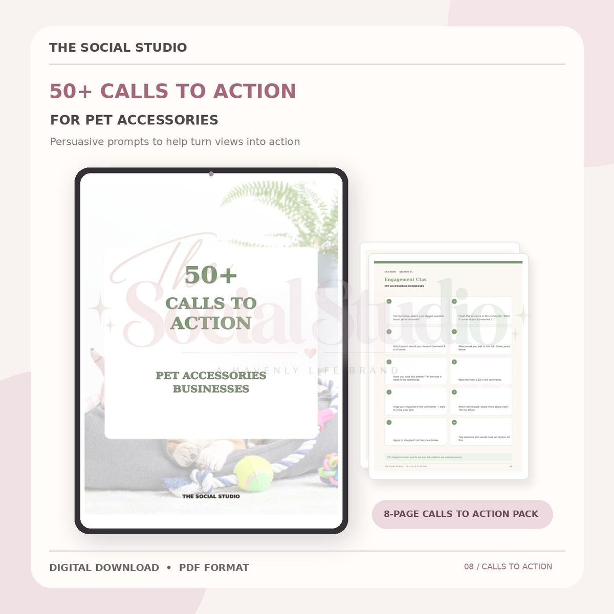 Pet Accessories – Calls to Action Pack | The Social Studio