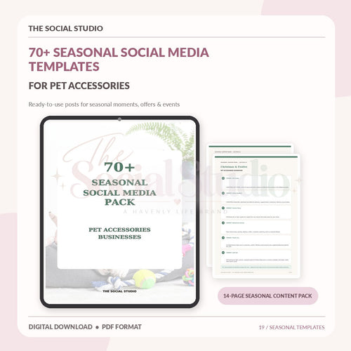 Pet Accessories – Seasonal Social Media Pack | The Social Studio