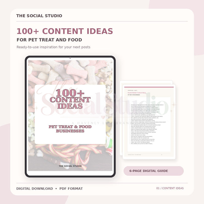 Pet Treats and Food – Content Ideas Pack | The Social Studio