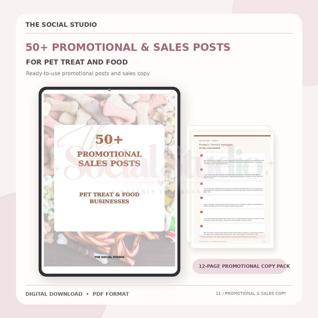 Pet Treats and Food – Promotional & Sales Post Templates | The Social Studio