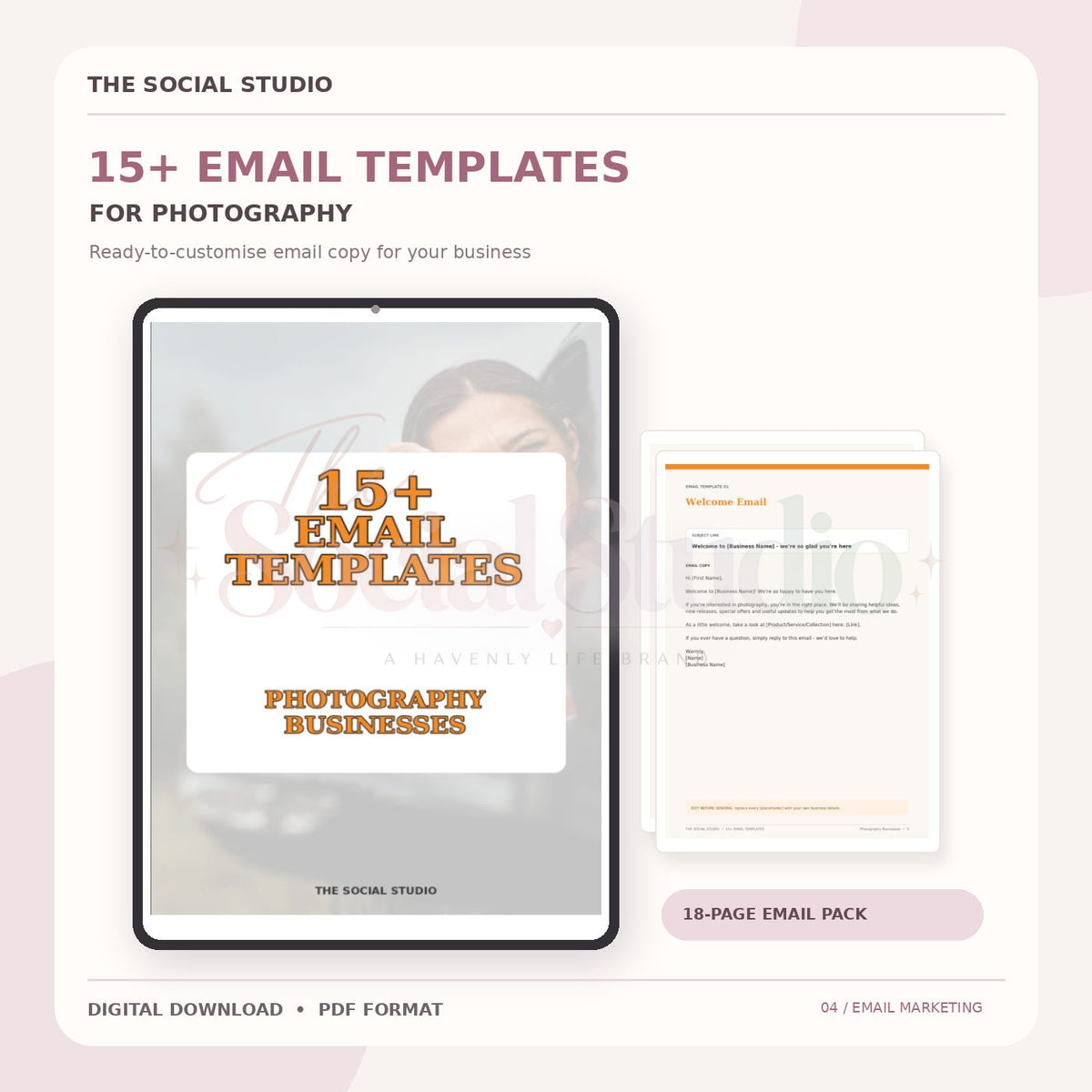 Photography – Email Templates Pack | The Social Studio