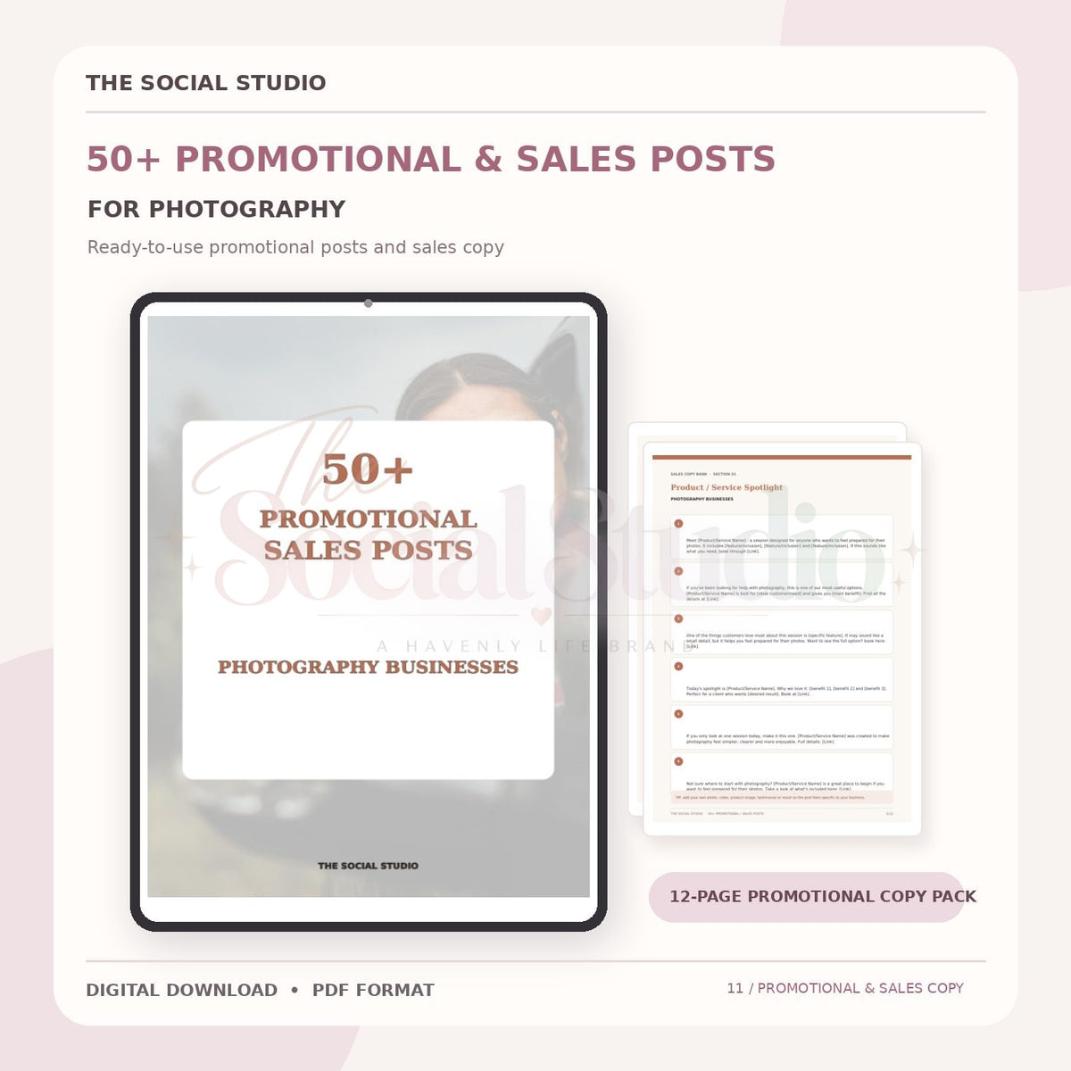 Photography – Promotional & Sales Post Templates | The Social Studio