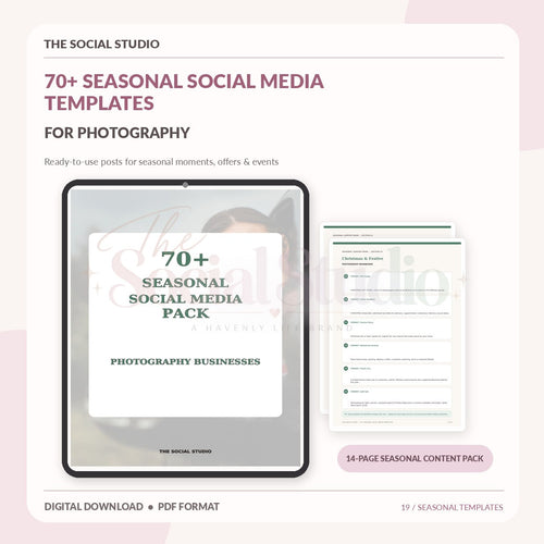 Photography – Seasonal Social Media Pack | The Social Studio