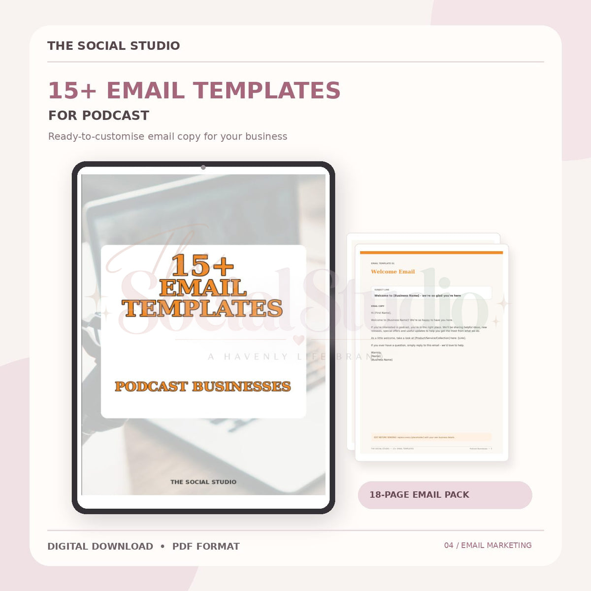 Podcasts – Email Templates Pack | The Social Studio