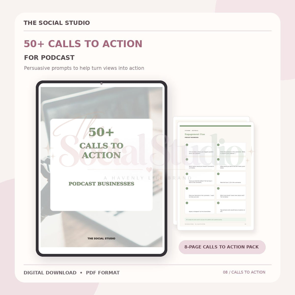 Podcasts – Calls to Action Pack | The Social Studio