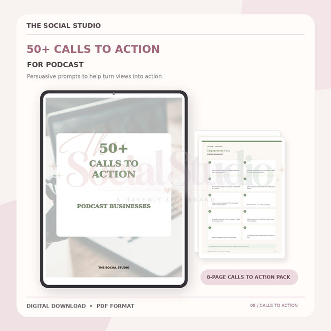 Podcasts – Calls to Action Pack | The Social Studio
