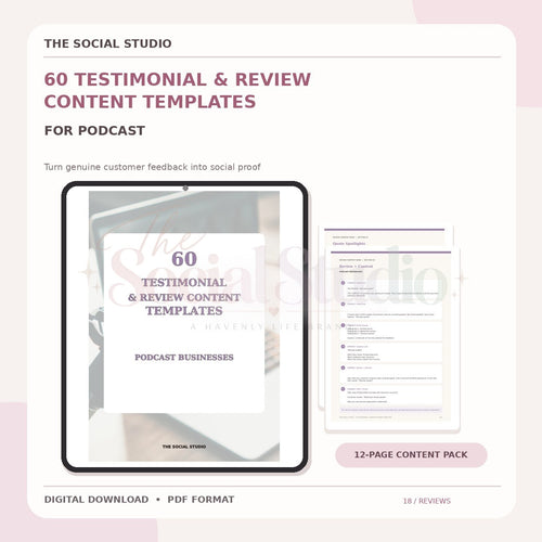 Podcasts – Testimonial & Review Content Templates