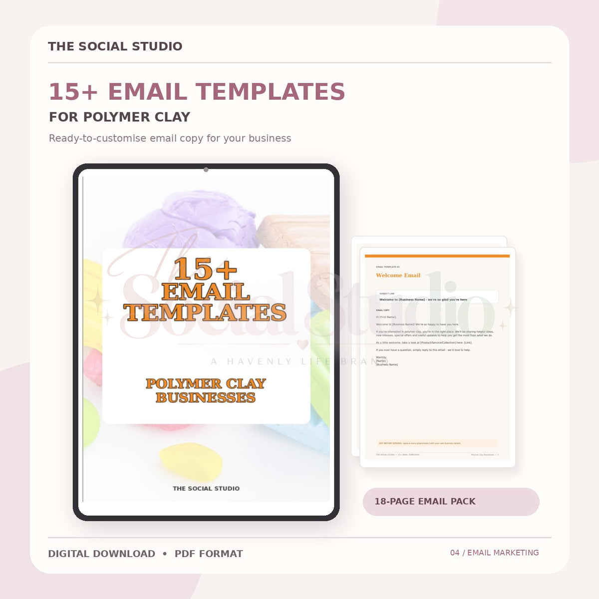 Polymer Clay – Email Templates Pack | The Social Studio