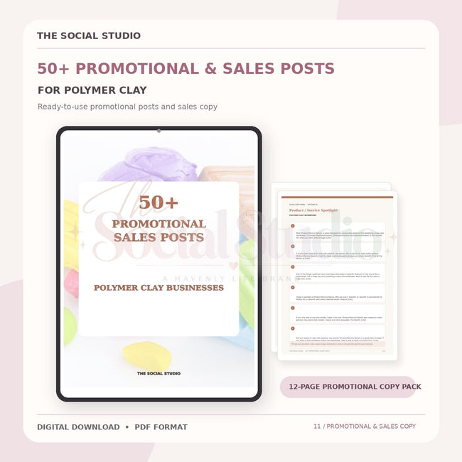 Polymer Clay – Promotional & Sales Post Templates | The Social Studio