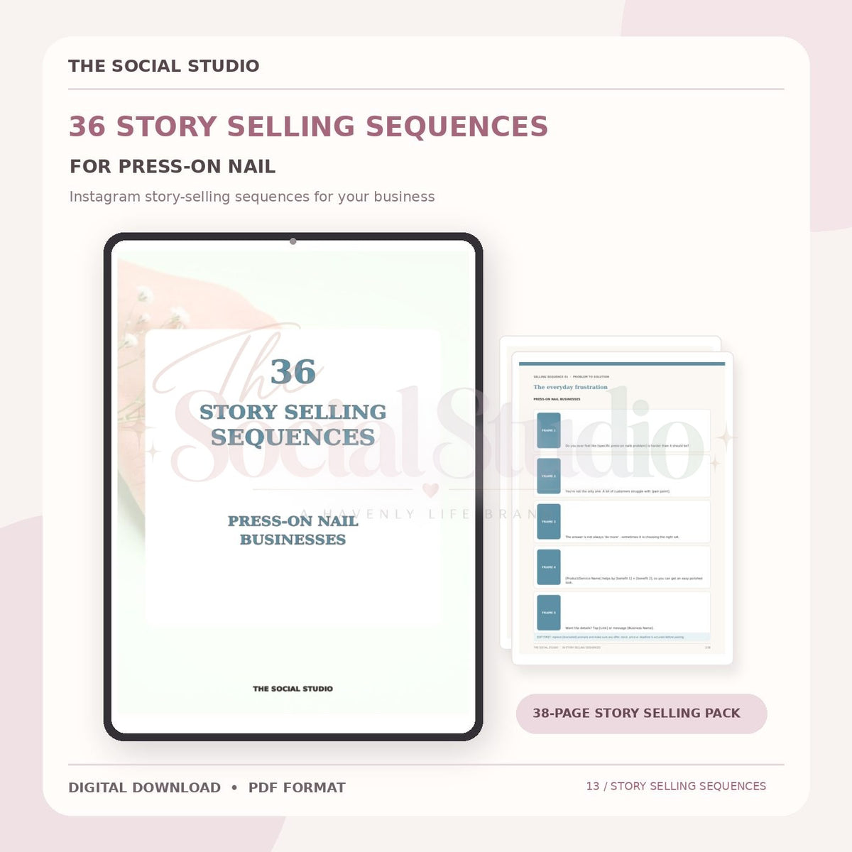 Press-On Nails – Instagram Story Selling Sequences | The Social Studio